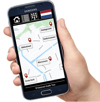 GPS navigatie op uw audiotour voor stadstour